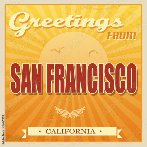 Vintage San Francisco, California poster