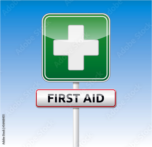 First aid traffic sign