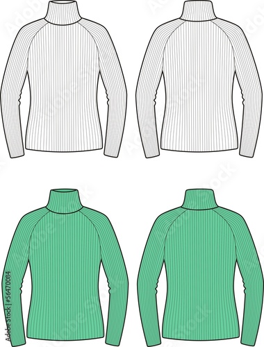 Vector illustration of women's sweater