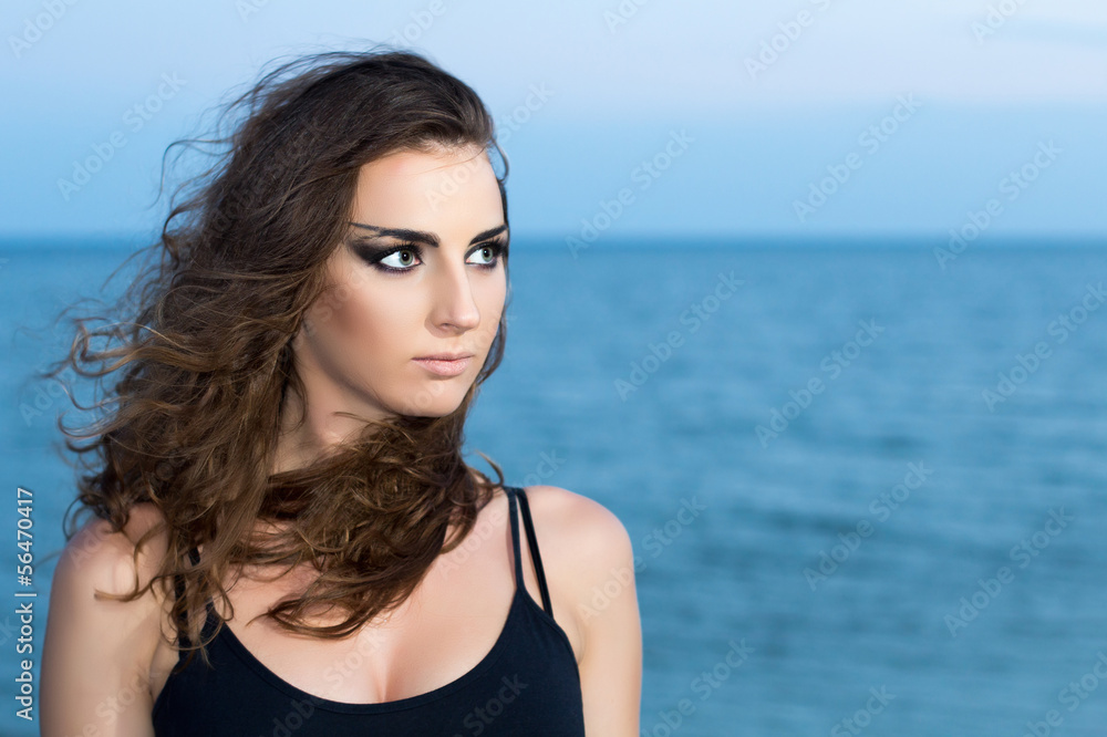 Pretty curly woman Pretty curly woman