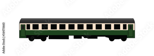 Green passenger rail car