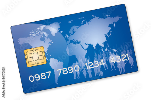 Carte bancaire bleue