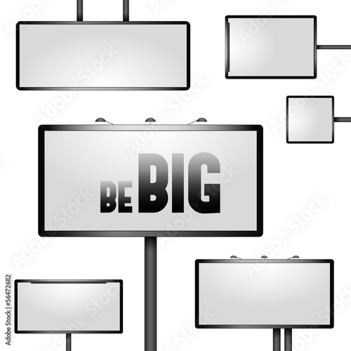 Set of outdoor isolated vector billboards