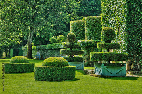 France, the picturesque Jardins du Manoir d Eyrignac in Dordogne photo