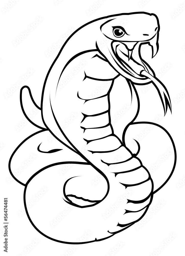 Fototapeta premium Stylised snake illustration
