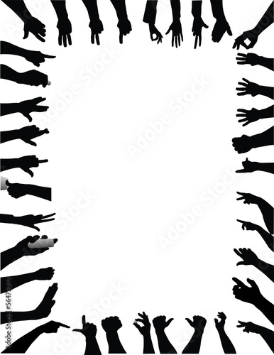 Hand silhouetes