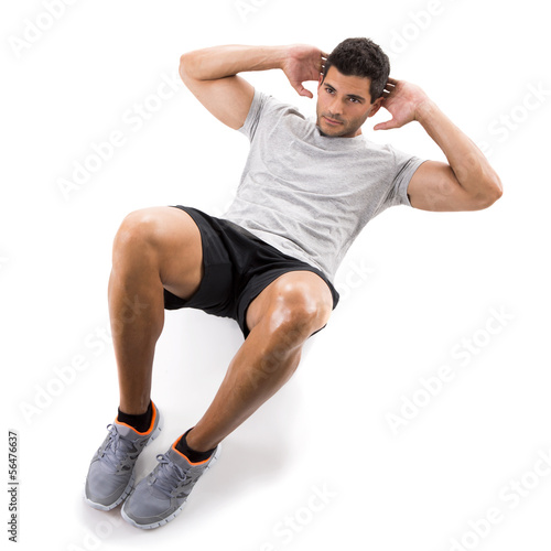 Man doing exercises © ikostudio