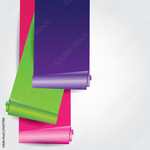 vector colorful paper roll