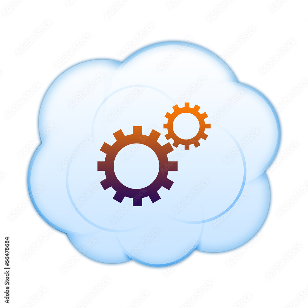Icon on the clouds Icon on the clouds