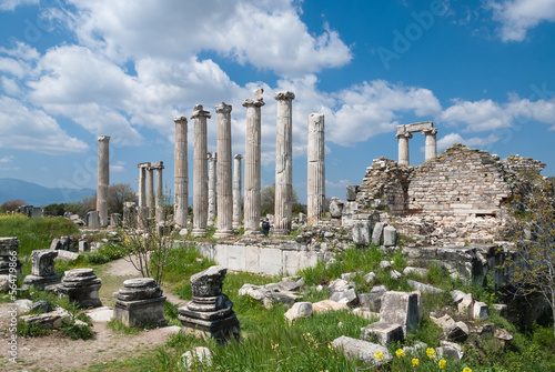 Remains of the ancient city of Afrodisias in Geyre, Turkey photo