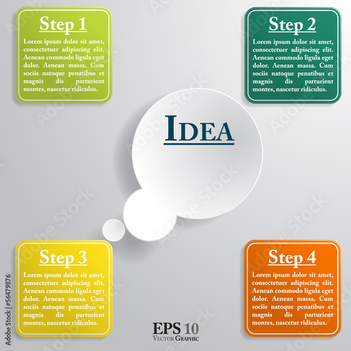 Thought bubble infographic template
