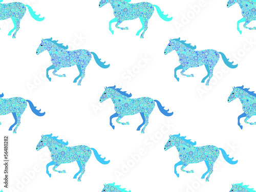 Horse seamless pattern.
