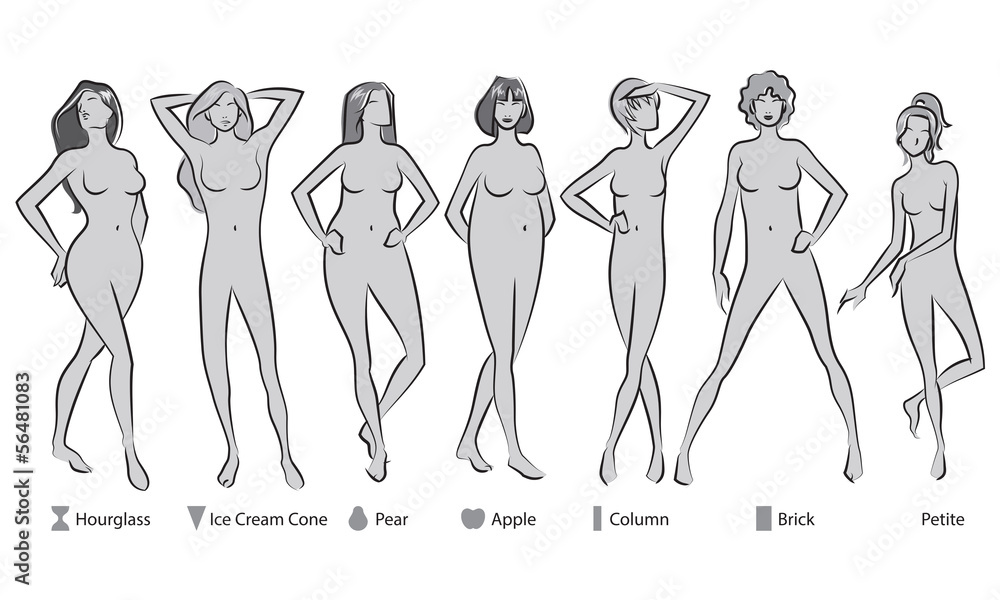 Female Body Shapes Stock Vector
