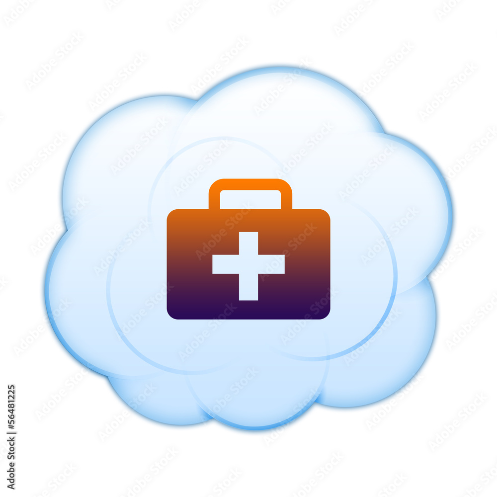 Fototapeta premium Icon on the clouds