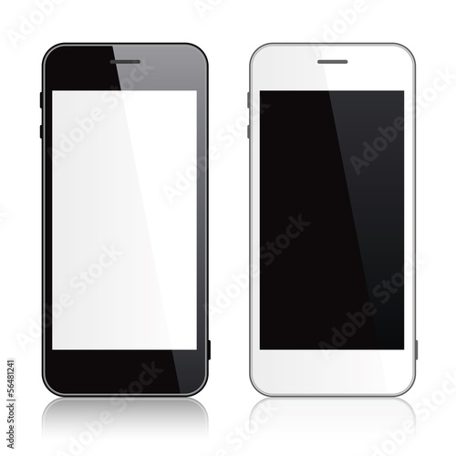 Black and white smartphone