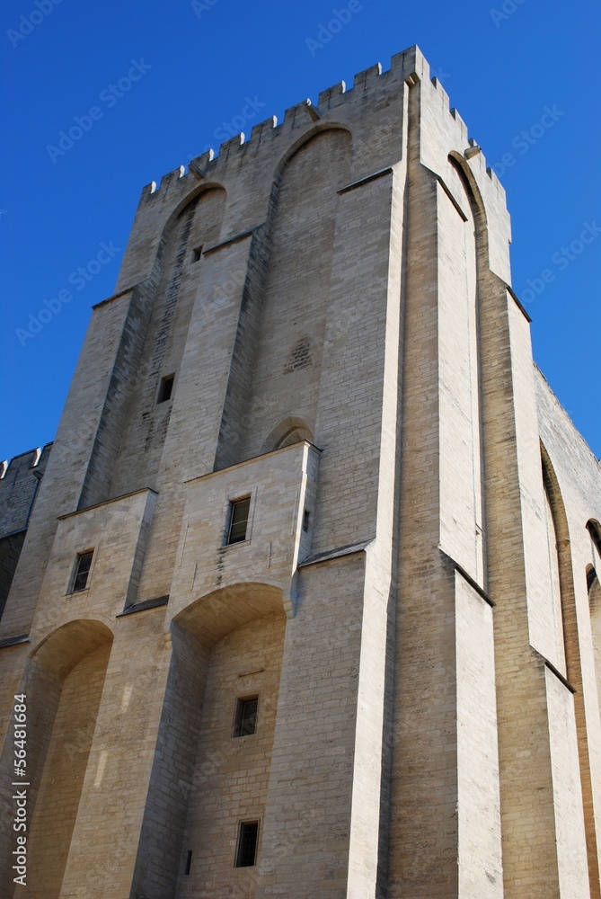 Tower of Popes Palace in Avignon, Provence, France