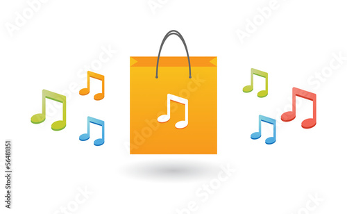 Shopping bag with icon