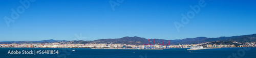 Beautiful sea panorama of Malaga city, Spain