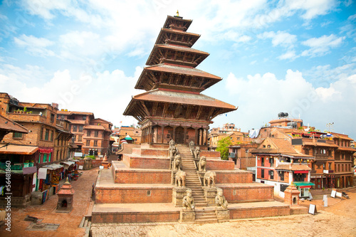 Nyatapola Pagoda on Taumadhi Square in Bhaktapur, Kathmandu, Nep