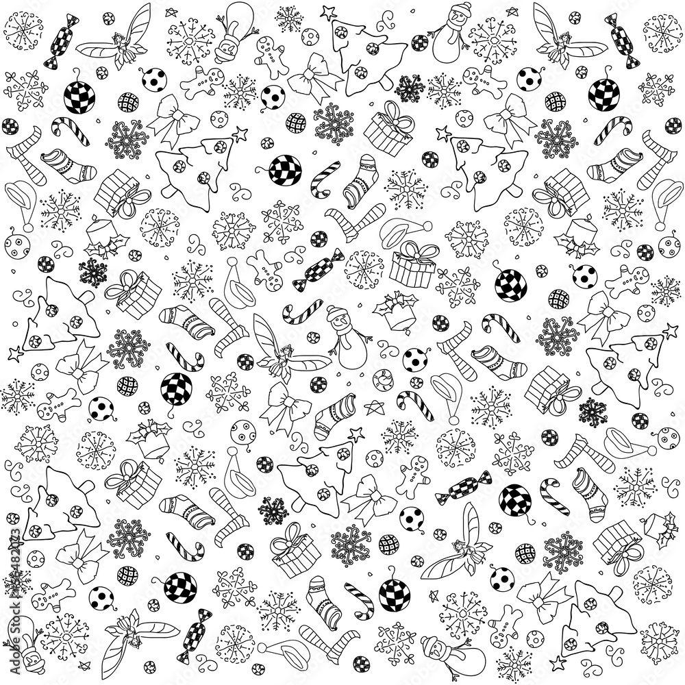 Christmas Doodles Background Christmas Doodles Background