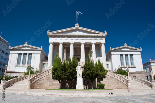 The main fasade of the Academy of Athens. Greece.