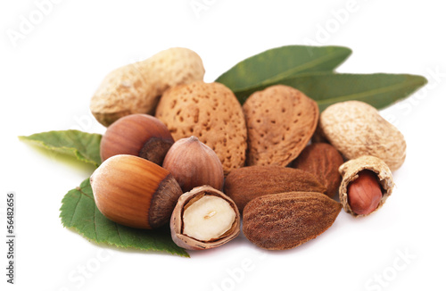 assorted nuts isolated