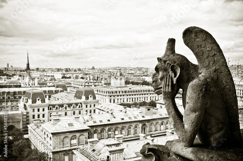 Canvastavla gargouille Notre-Dame de Paris
