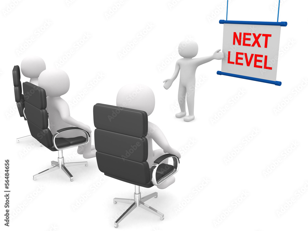 3d people - man ladder. Next level 3d people - man ladder. Next level