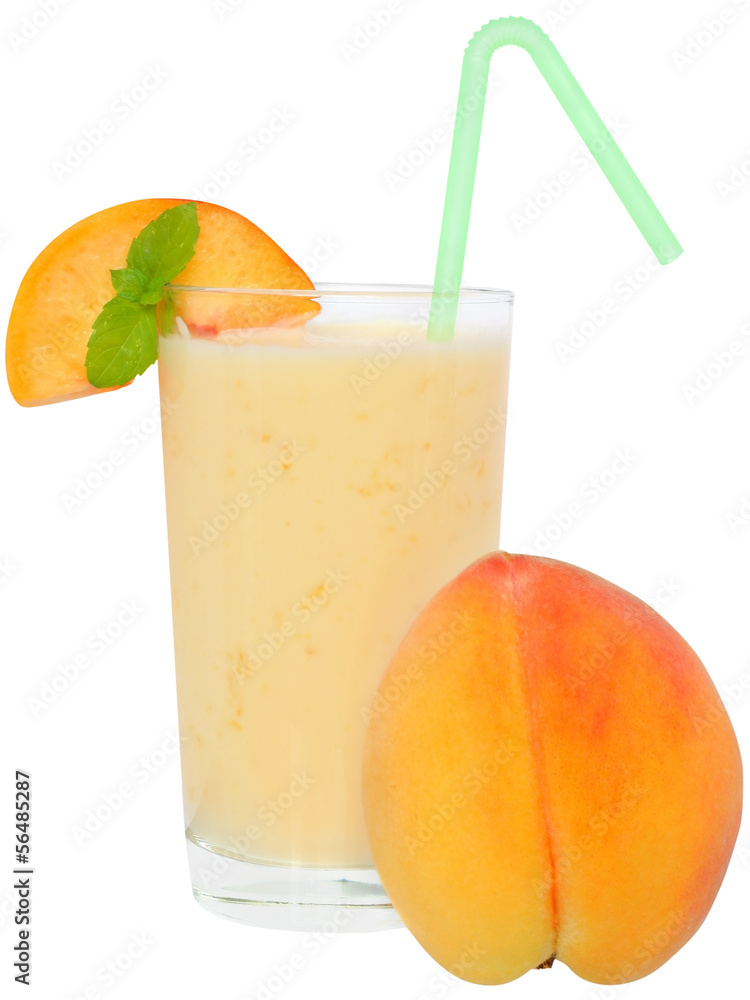Milk shake from peach yogurt Milk shake from peach yogurt