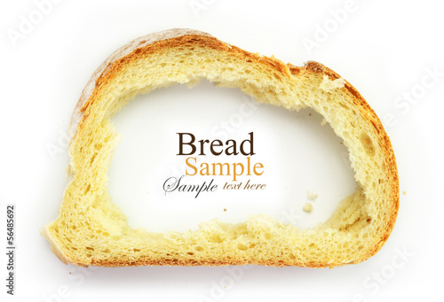 Canvas Print Slice of white bread with center missing