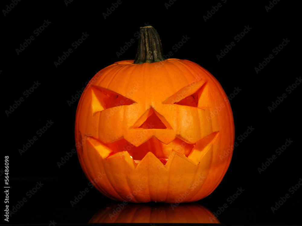 Naklejka premium Two halloween pumpkin