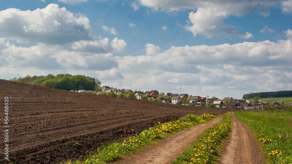 Sunny day in the field with blue sky. Sunny day in the field with blue sky.