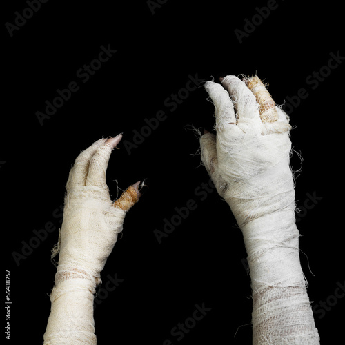 Billede på lærred Two hand of mummy