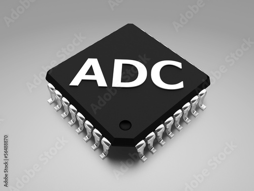 (ADC, or A-to-D) analog to digital converter photo