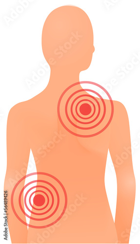 Back or shoulder pain concept