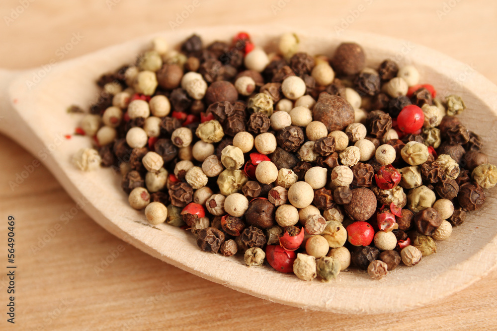 Spices in spoon Spices in spoon