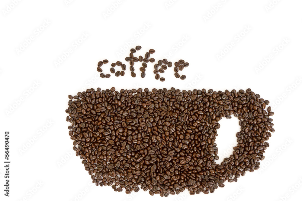 Coffee beans isolated on white background Coffee beans isolated on white background