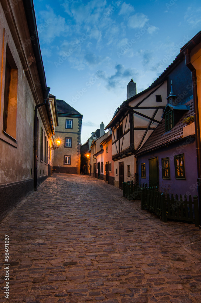 Little medieval houses on Golden Lane,Praha