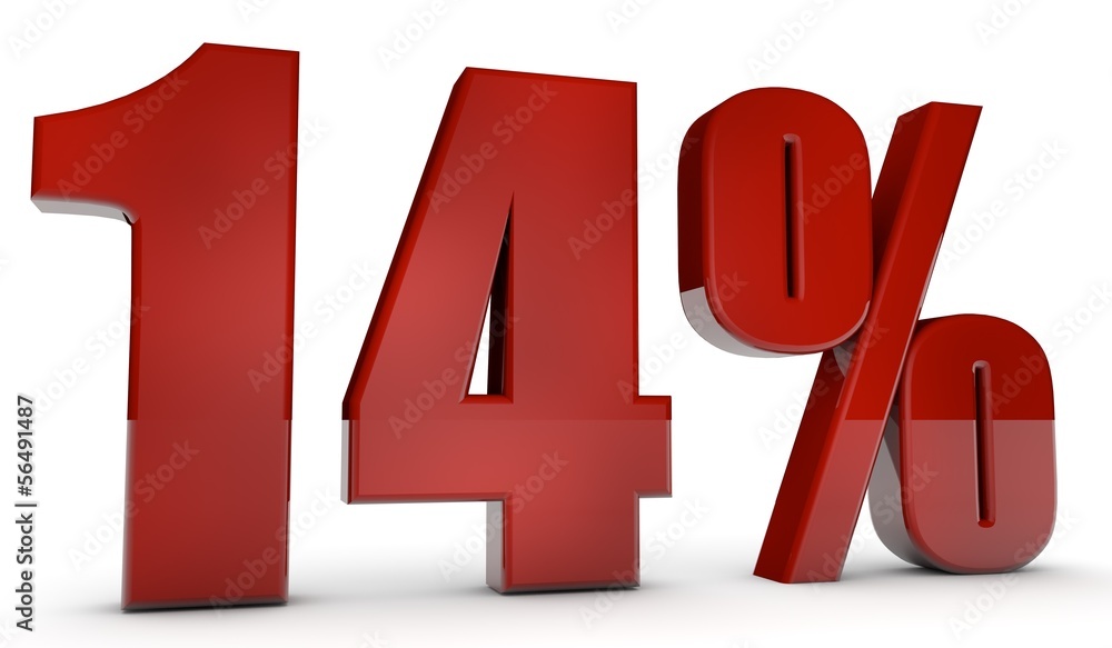 percent,14 percent,14