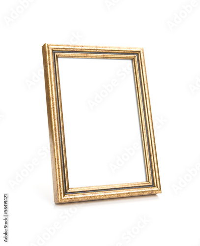 Picture Frame Isolated on White, selective focus