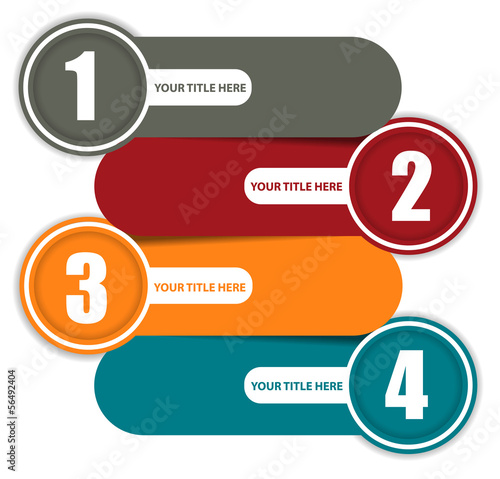Simple colorful background with four steps