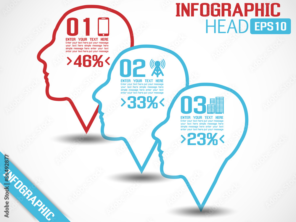 INFOGRAPHIC HEAD STYLE 2 BLUE