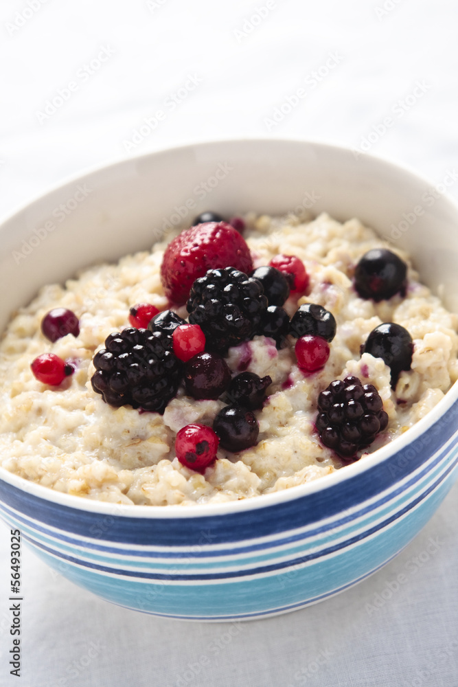 Porridge with fresh berries Porridge with fresh berries