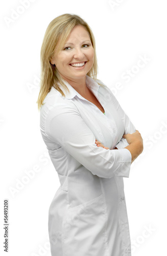 Young beautiful doctor, iso...