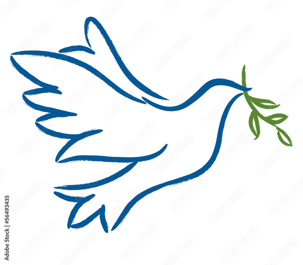 dove with peace sign