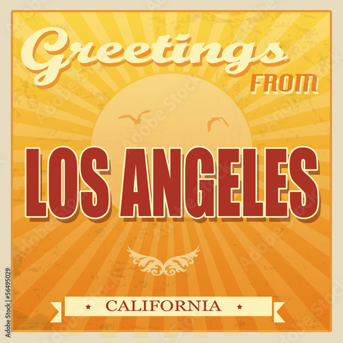Vintage Los Angeles, California poster