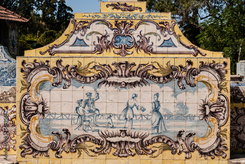Portuguese ceramic tile painting from the C18th.
