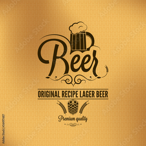 beer lager vintage background