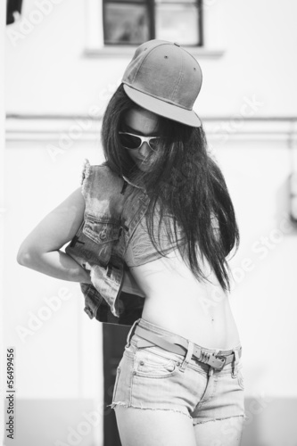 Fototapeta woman in summer cap