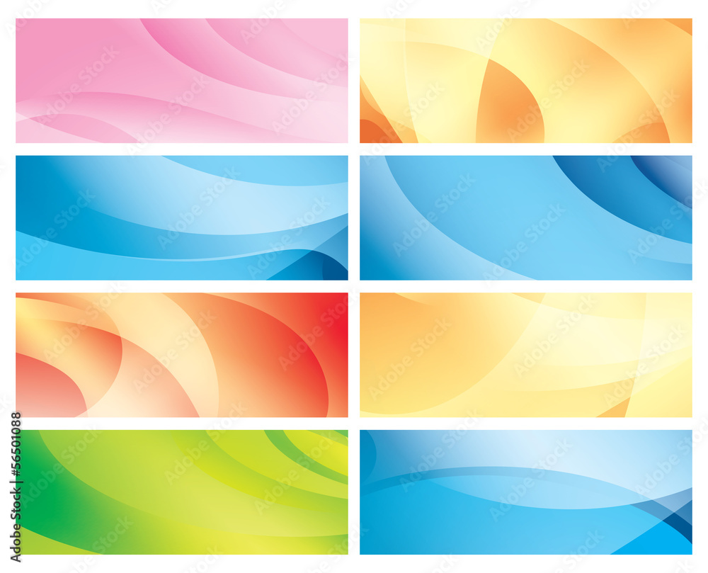 vector horizontal abstract colorful backgrounds